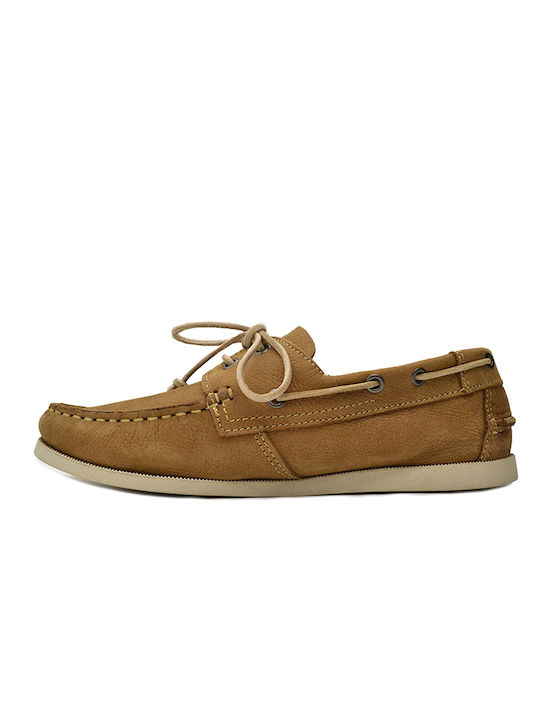 Hawkins Premium Δερμάτινα Ανδρικά Boat Shoes σε Ταμπά Χρώμα