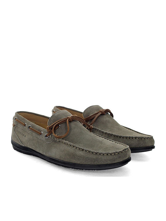 Leman Suede Ανδρικά Μοκασίνια σε Γκρι Χρώμα