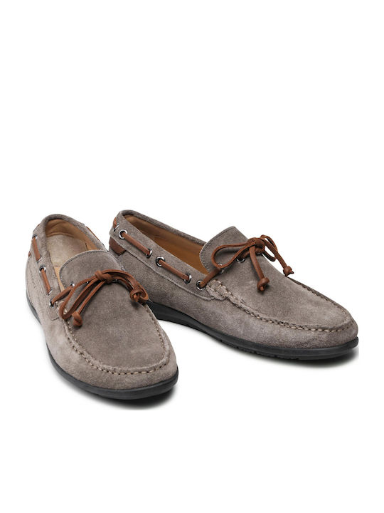 Leman Suede Ανδρικά Μοκασίνια σε Γκρι Χρώμα