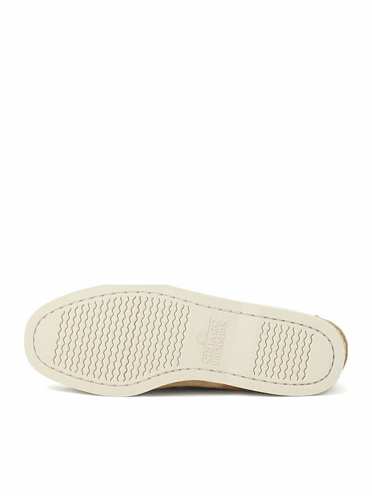 Portland Flesh Out Suede Men's Boat Shoes in Beige Color