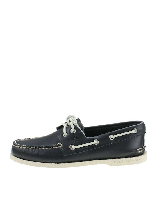 Authentic Original Δερμάτινα Ανδρικά Boat Shoes σε Μπλε Χρώμα