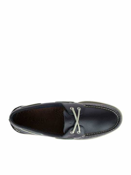 Authentic Original Δερμάτινα Ανδρικά Boat Shoes σε Μπλε Χρώμα