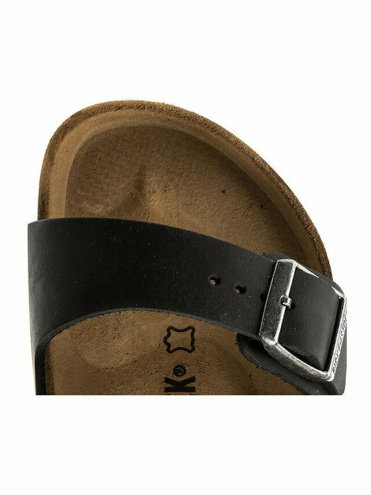 Arizona Oiled Leather Men's Sandals Black Regular Fit