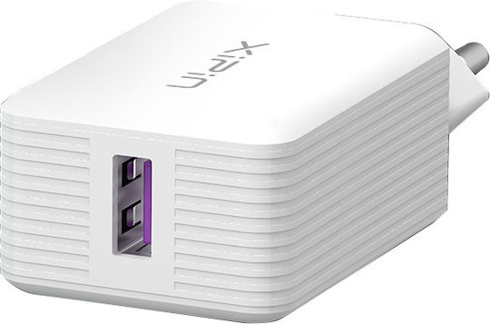 Xipin Φορτιστής Χωρίς Καλώδιο με Θύρα USB-A 20W Quick Charge 3.0 / SuperCharge Λευκός (EU-08)