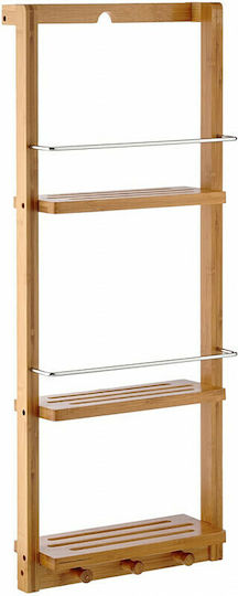 Relaxdays Wall Mounted Bathroom Shelf Bamboo with 3 Shelves 28.5x10x70cm Brown