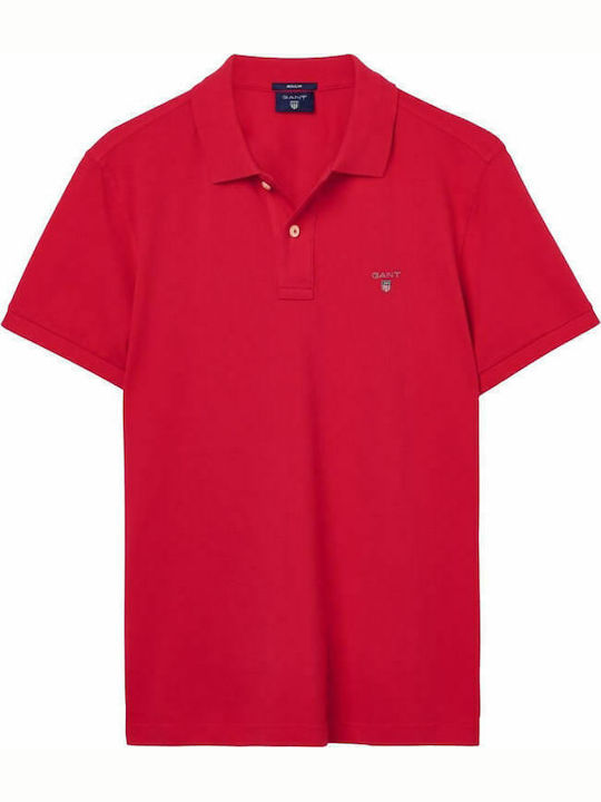 Gant Herren Kurzarmshirt Polo Rot