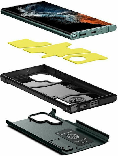 Spigen Tough Armor Back Cover Plastic 2mm Abyss Green (Galaxy S22 Ultra)