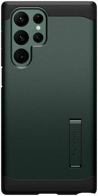 Spigen Tough Armor Coperta din spate Plastic rezistent Abyss Green (Galaxy S22 Ultra 5G) ACS04519