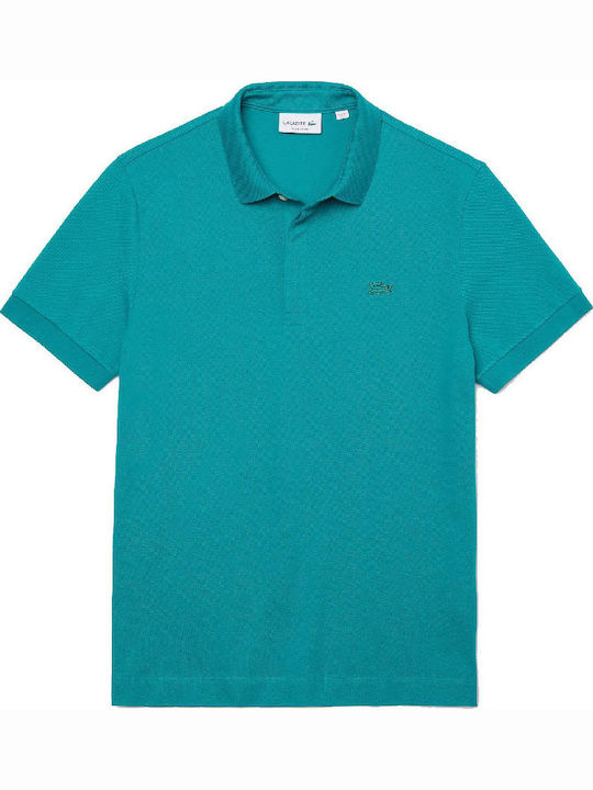 Lacoste Ανδρικό T-shirt Κοντομάνικο Polo Γαλάζιο