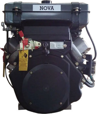 Nova 2V910 Diesel Engine 21hp Air-cooled two-cylinder Maximum Revolutions 3000rpm with Cone and Starter