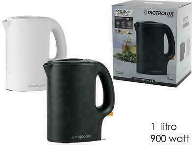 DictroLux Μαύρος Kettle 1lt 900W Black & White