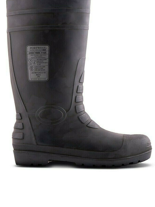 Portwest FW95 Arbeitssicherheitsstiefel Knie Schwarz FW95