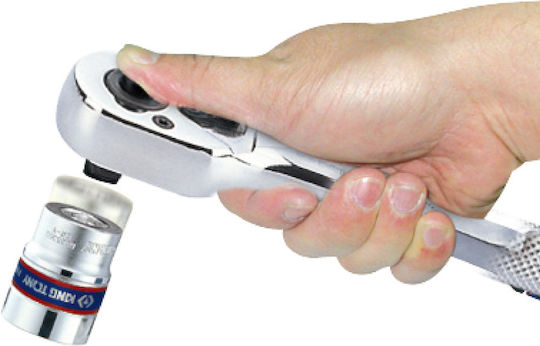 King Tony Ratschen 24 Zähne mit Vierkant 1/4" Länge 13cm.