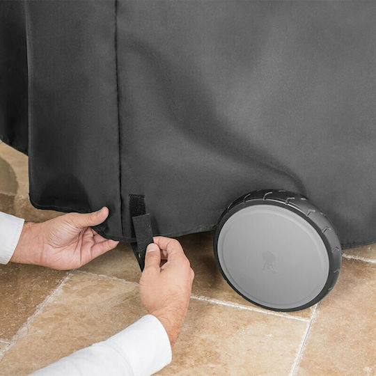 Weber Premium Grill Cover Black Compatible with the Summit Kamado E6 from Polyester 90.9cmx86.3cmx109.2cmcm