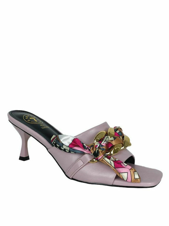 Seven Thin Heel Mules Lilac