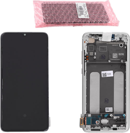 Xiaomi Οθόνη με Μηχανισμό Αφής και Πλαίσιο για Mi 9 Lite (Λευκό)