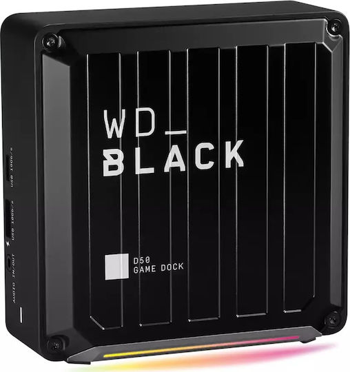 Western Digital WD_BLACK D50 Thunderbolt 3 Docking Station with DisplayPort 4K PowerDelivery Ethernet and Connection for 2 Monitors Black