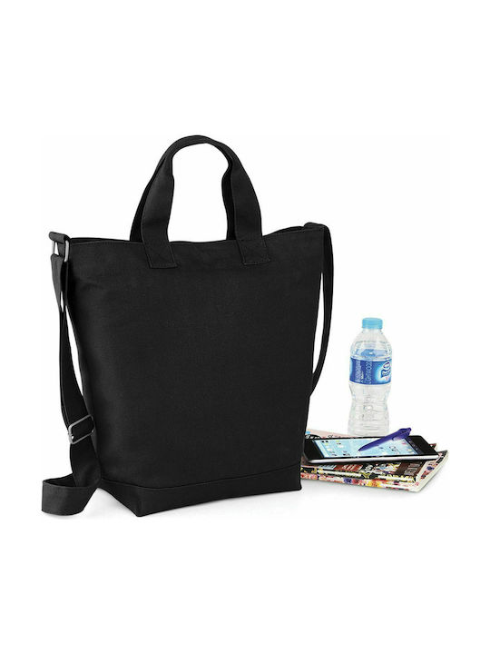 Bagbase Βαμβακερή Τσάντα για Ψώνια σε Μαύρο χρώμα