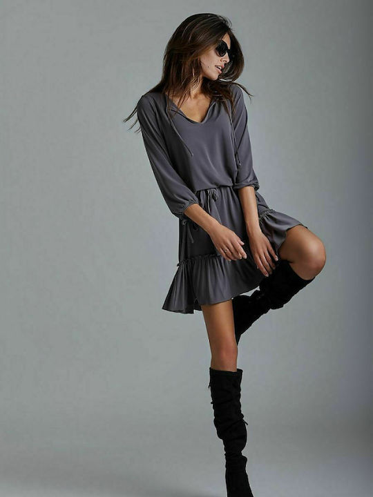 Ivon 221 Mini Dress Gray