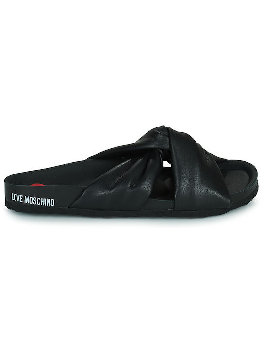 Moschino Women's Flat Sandals In Black Colour