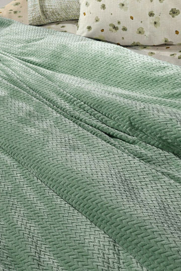 Guy Laroche Rombus Fleece Single Blanket 160x220cm Olive