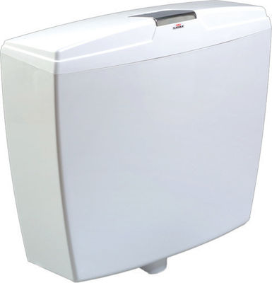 Kariba 2008 Wandmontiert Kunststoff Toiletten-Spülung Rechteckig Weiß