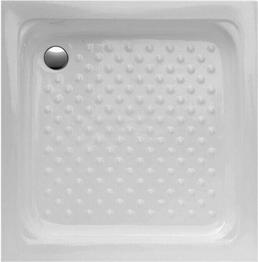 Tema Square Porcelain Shower 90x90cm White