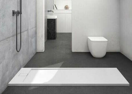 Karag Rectangular Acrylic Shower White Roccia 160x70x2.3cm