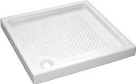 Gloria Square Porcelain Shower White Ideale 70x70x9cm
