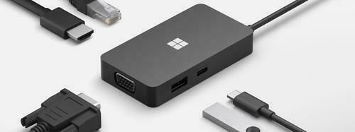 Microsoft Travel Hub USB-C Docking Station with HDMI 4K Ethernet Black