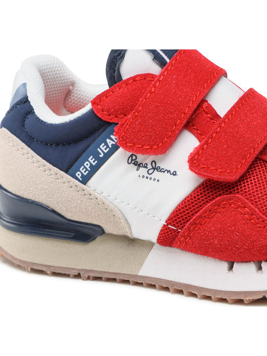 London One Παιδικά Sneakers με Σκρατς Κόκκινα