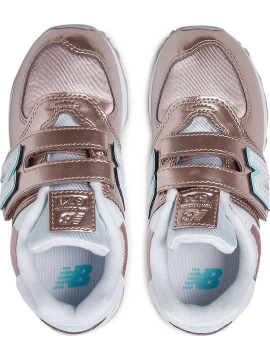 Kinder Sneakers mit Klettverschluss Gold