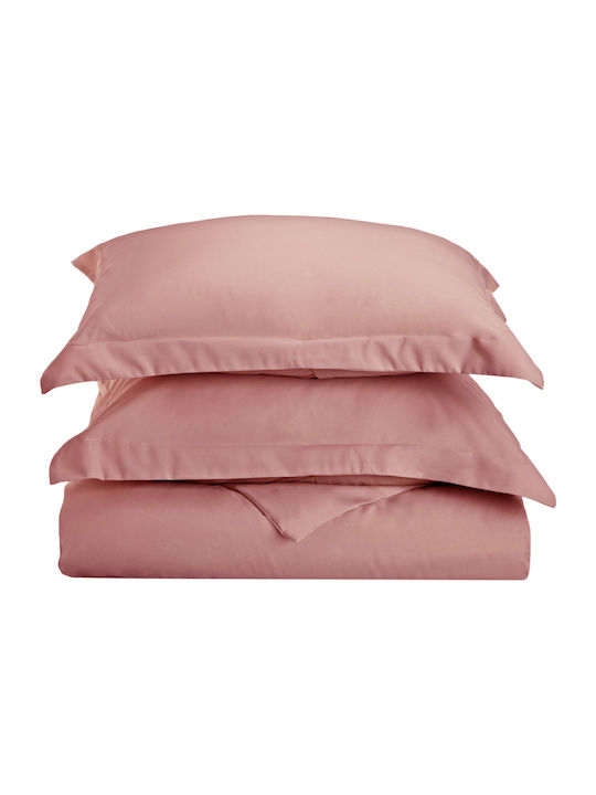 Anna Riska Luxury Super Double Cotton Satin Duvet Cover 220x240 Blush Pink