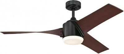 Westinghouse Evan 72270 Ceiling Fan 132cm with Light and Remote Control Brown