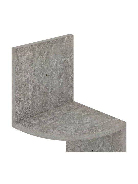 Eckregal Wand Grey Concrete 19x19x123cm