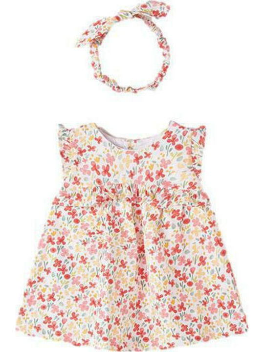 Children's Dress Sleeveless Floral Set with Accessories Multicolour