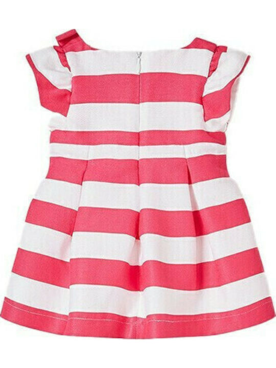 Kinderkleid Ärmellos Gestreift Fuchsie