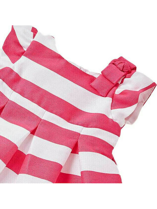 Kinderkleid Ärmellos Gestreift Fuchsie