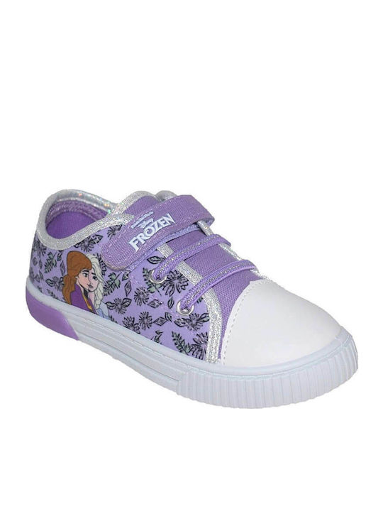 Frozen Kids Sneakers with Scratch & Lights Lilac