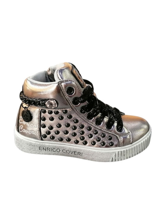 Παιδικά Sneakers High Ασημί