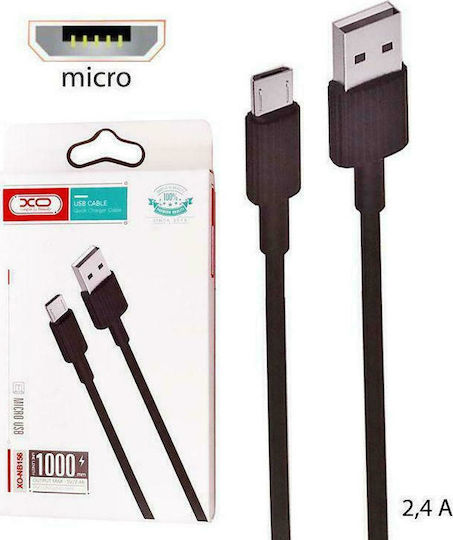 XO NB200 Regular USB 2.0 spre micro USB Cablu Negru 1m (16.005.0136) 1buc