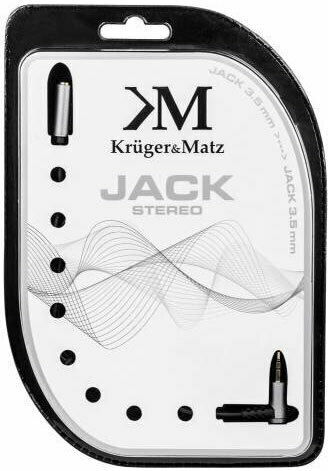 Kruger & Matz Audio Cable 3.5mm Male - 3.5mm Female Black 1.8m with Gold Plated Terminals
