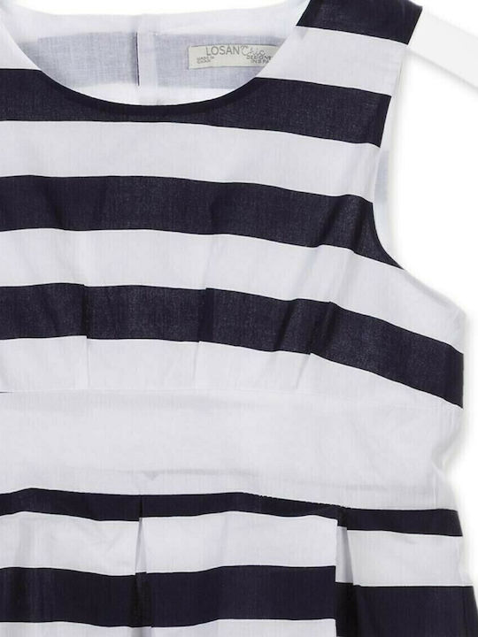 Losan Kids Dress Striped Sleeveless Blue