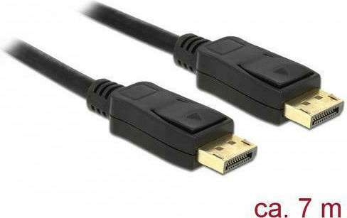 DeLock Cable DisplayPort male - DisplayPort male 7m Μαύρο (84860)