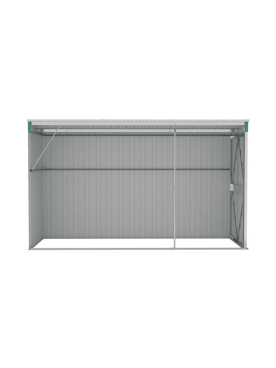 Metallisches Gartenhaus Galvanisiert Grüne mit Lüftungsschlitzen M1.18xP2.88xH1.78m