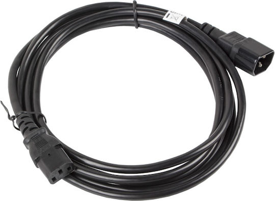 Lanberg IEC C13 - IEC C14 Cable 3m Μαύρο CA-C13E-11CC-0030-BK