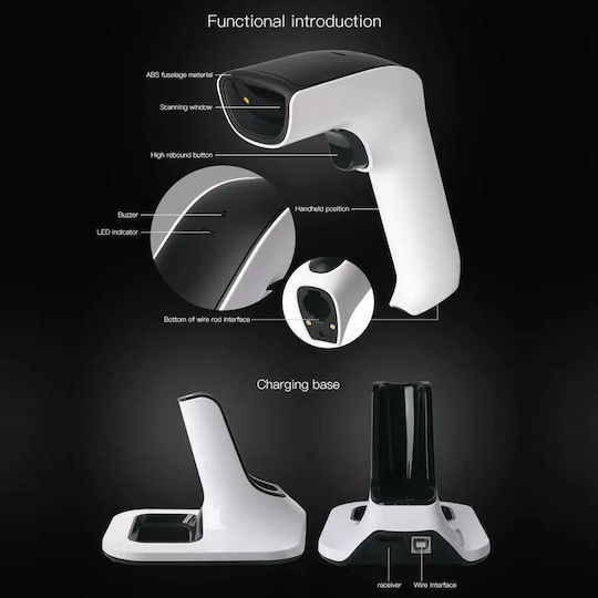 Alfa DS6510B Scanner portabil Wireless cu capacitate de citire a codurilor de bare 2D și QR