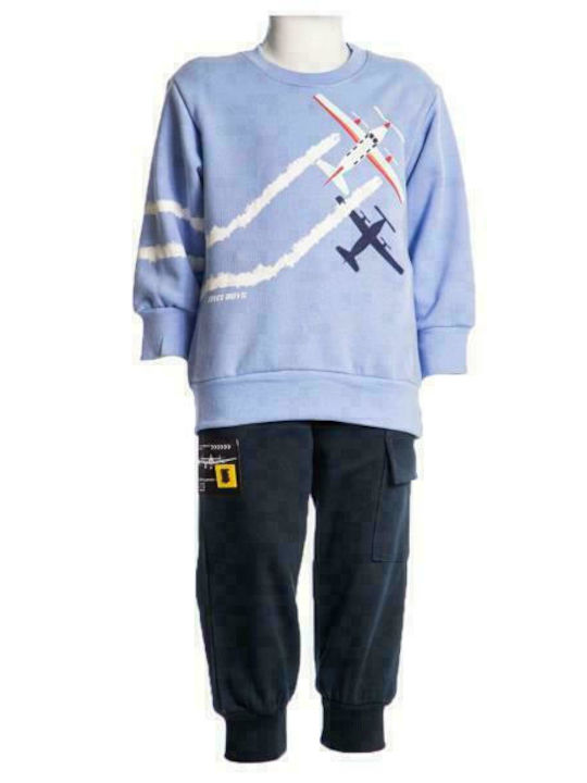 Joyce Kids Sweatpants Set Light Blue 2pcs