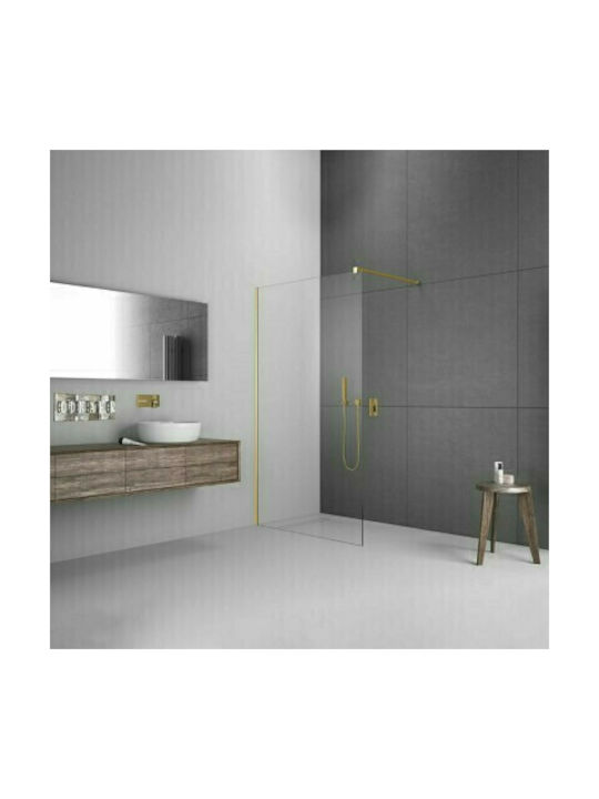 Devon Iwis Walk-In IW120C-211 Shower Screen for Shower 117-119x200cm Clean Glass Gold Brushed