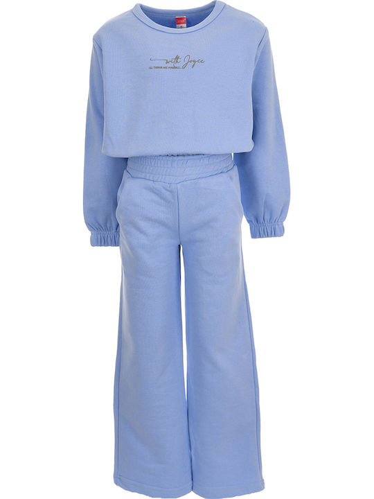 Kids Sweatpants Set Light Blue 2pcs All Things Are Possible